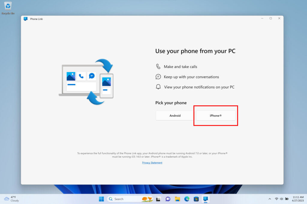 Phone Link cho iOS trên Windows 11 hiện đã sẵn sàng cho người dùng sử dụng