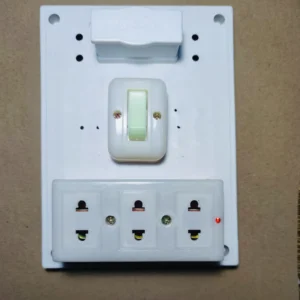 Taplo điện gồm 01 công tắc + 01 cầu chì+ 01 ổ cắm điện