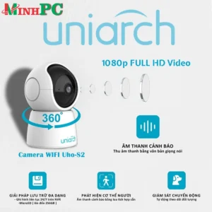 Camera wifi Uniarch UHO-S2 xoay 360, báo động...