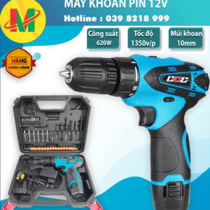 Máy khoan pin cầm tay 12V dùng bắn vít, bắn tôn, khoan gỗ