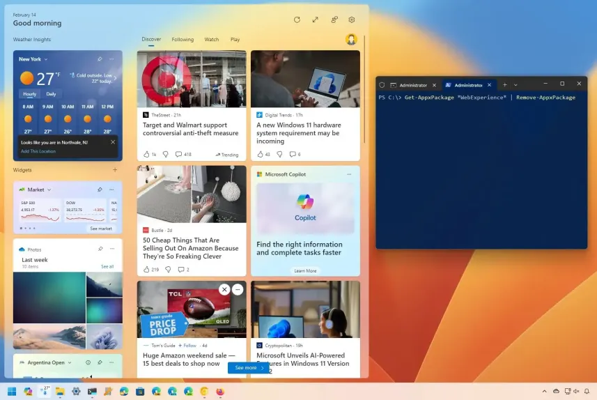 Cách gỡ bỏ hoàn toàn tính năng Widget trên Windows 11