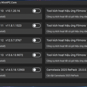 Bộ cài Filmora AIO 2025  - Cài đặt và kích hoạt hiệu ứng Fimora 10-11-12-13-14 (Silent)