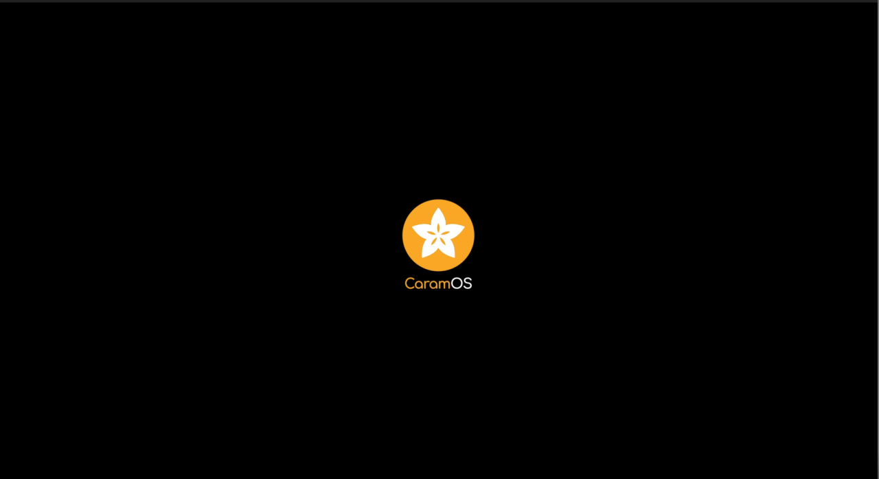 CaramOS startup loading screen